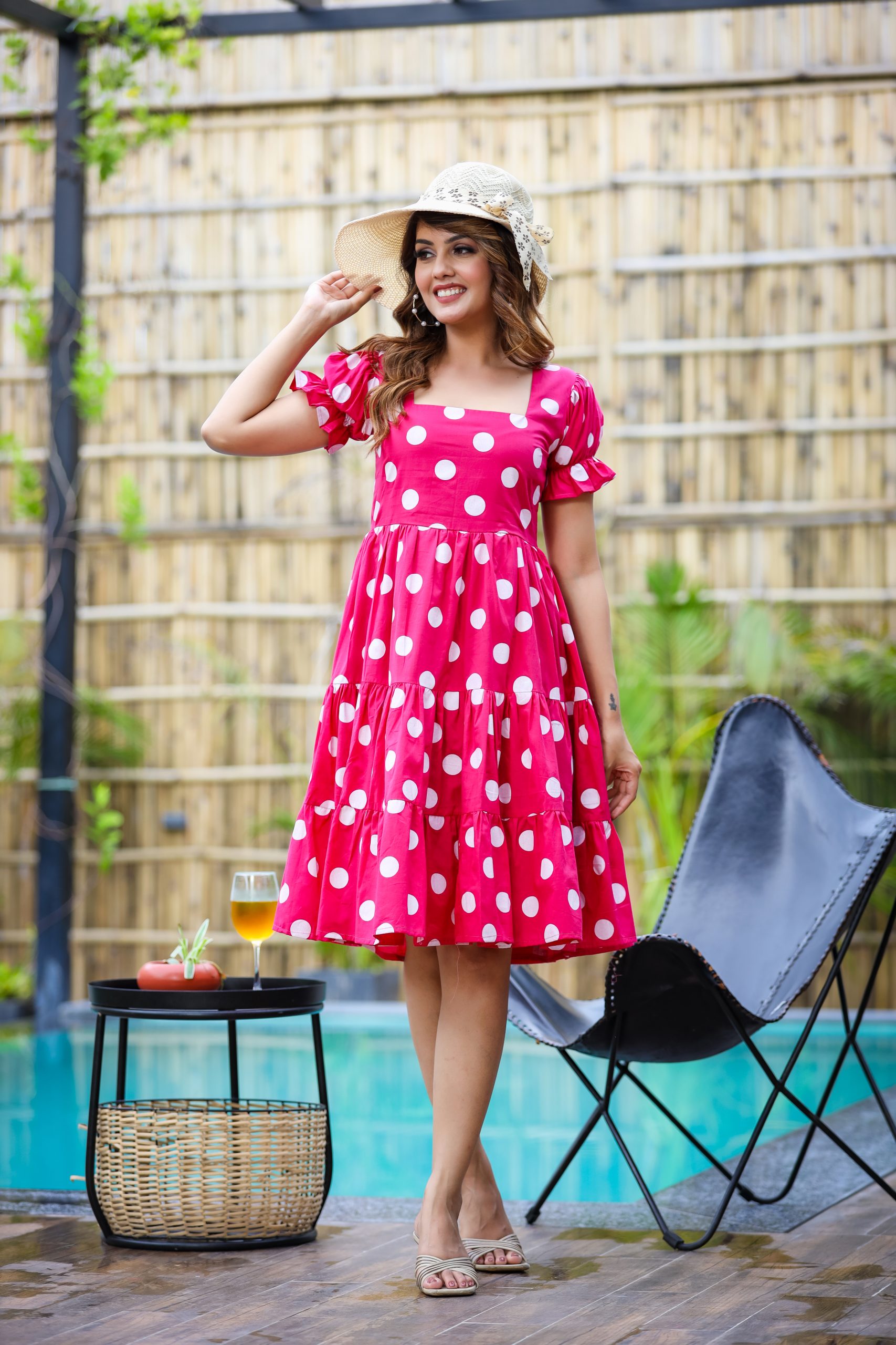 Cherry Pop Polka Cotton Dress - Image 6