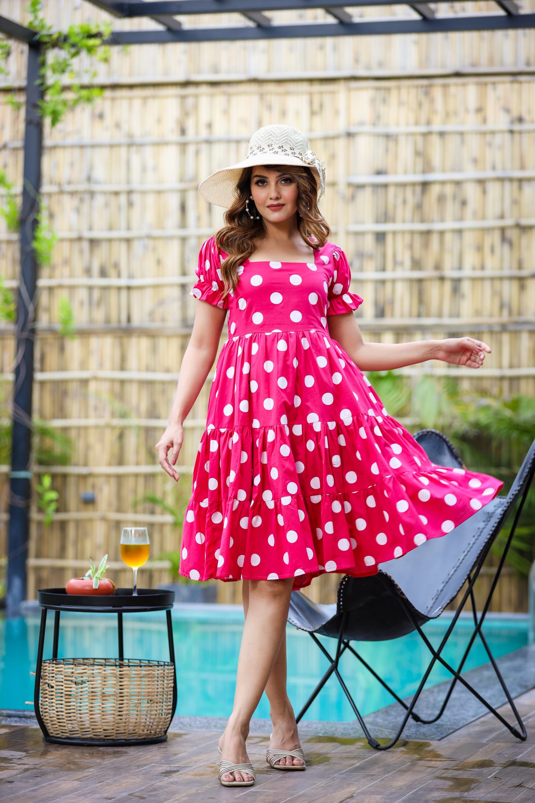 Cherry Pop Polka Cotton Dress - Image 4