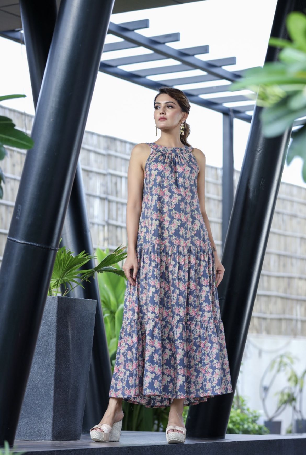 Blush Bloom Cotton Maxi Dress - Image 2